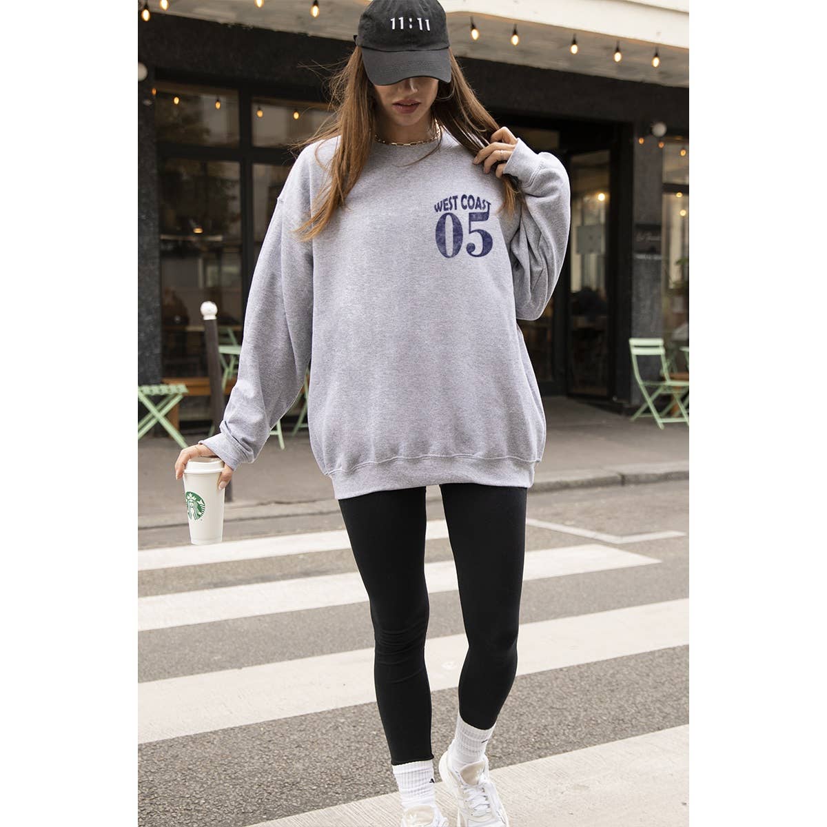 WEST COAST VINTAGE GRAPHIC SWEATSHIRTS: HEATHER GREY / M