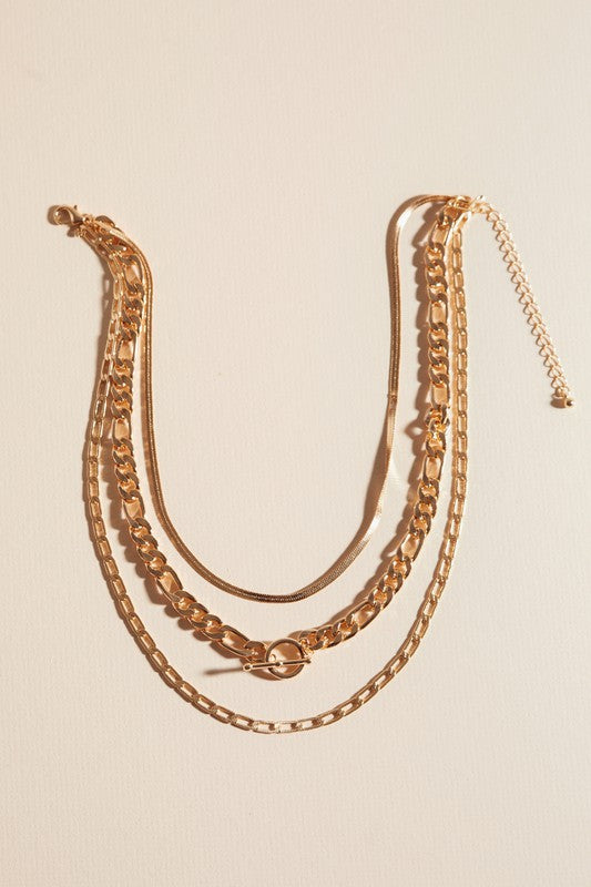Trio Gold Necklace
