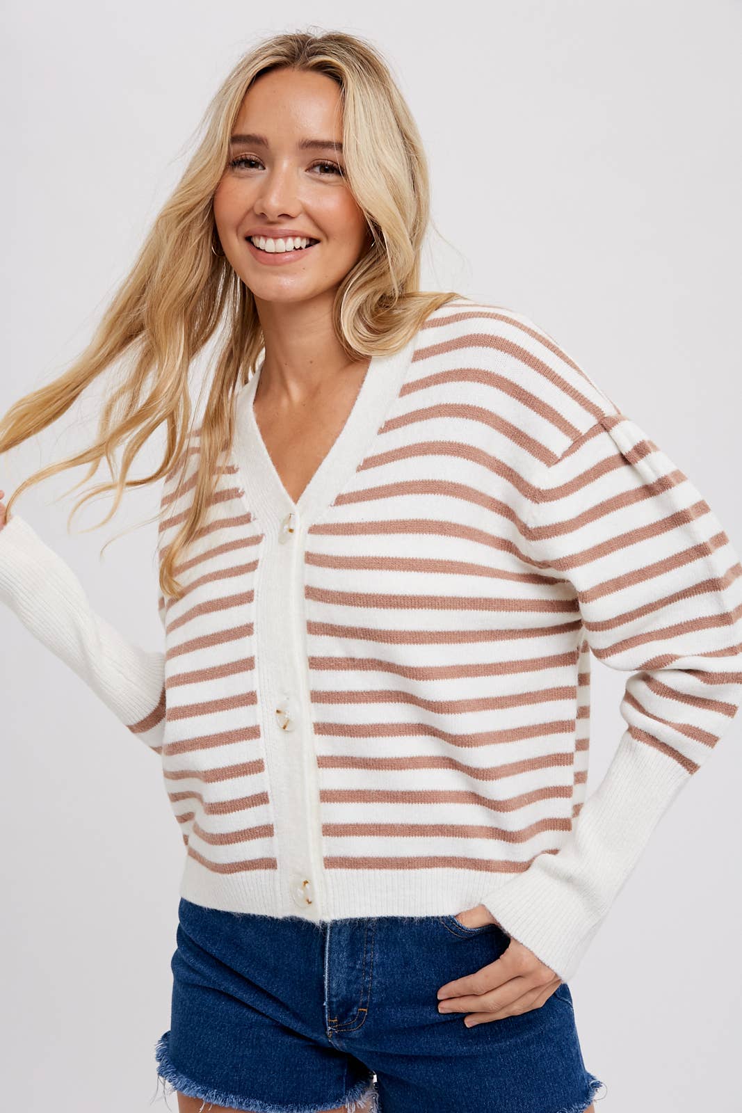 Cocoa Striped Cardigan