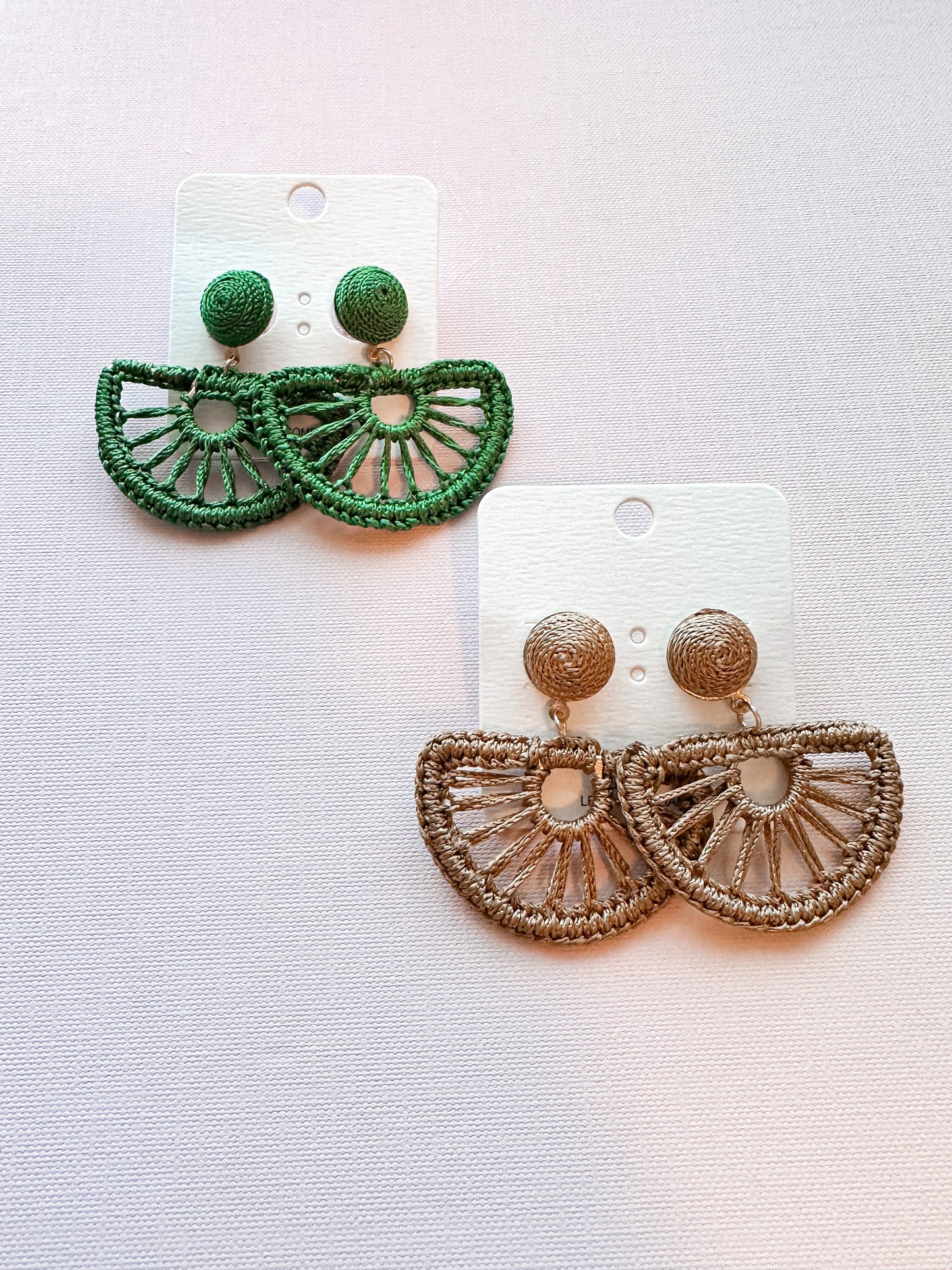 Rattan Half Moon Earrings
