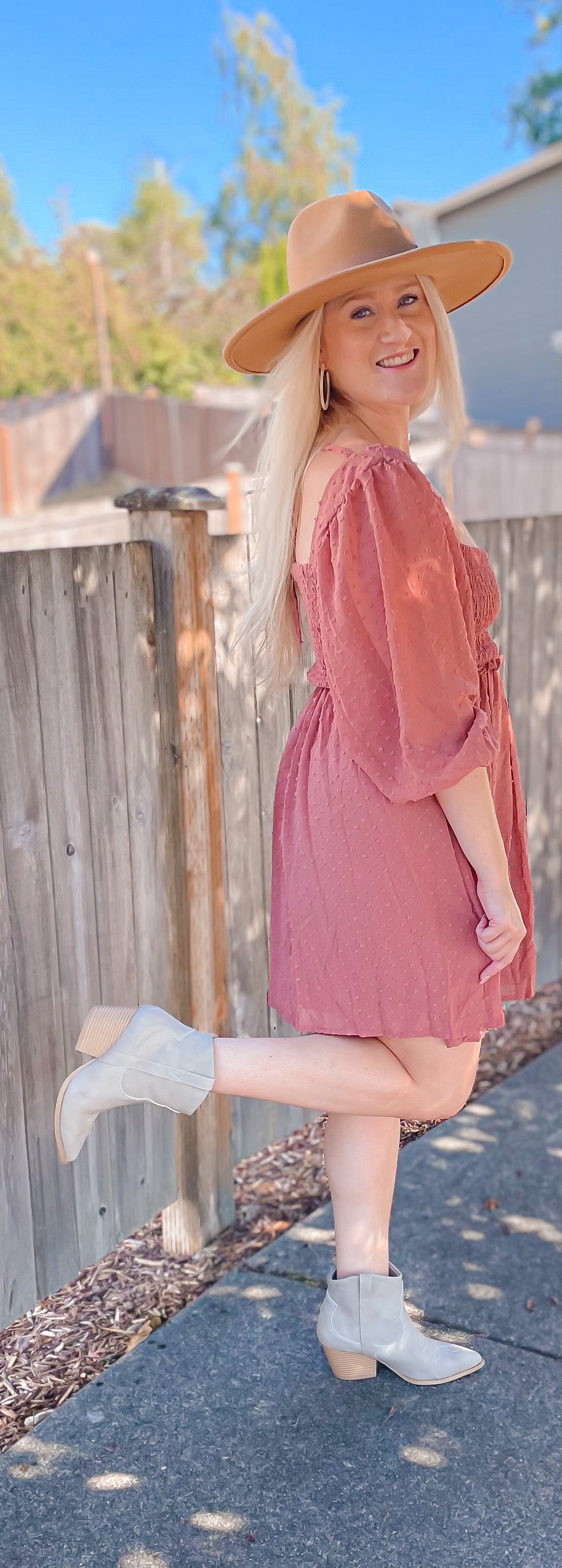 Dusty Rose Fall Dress