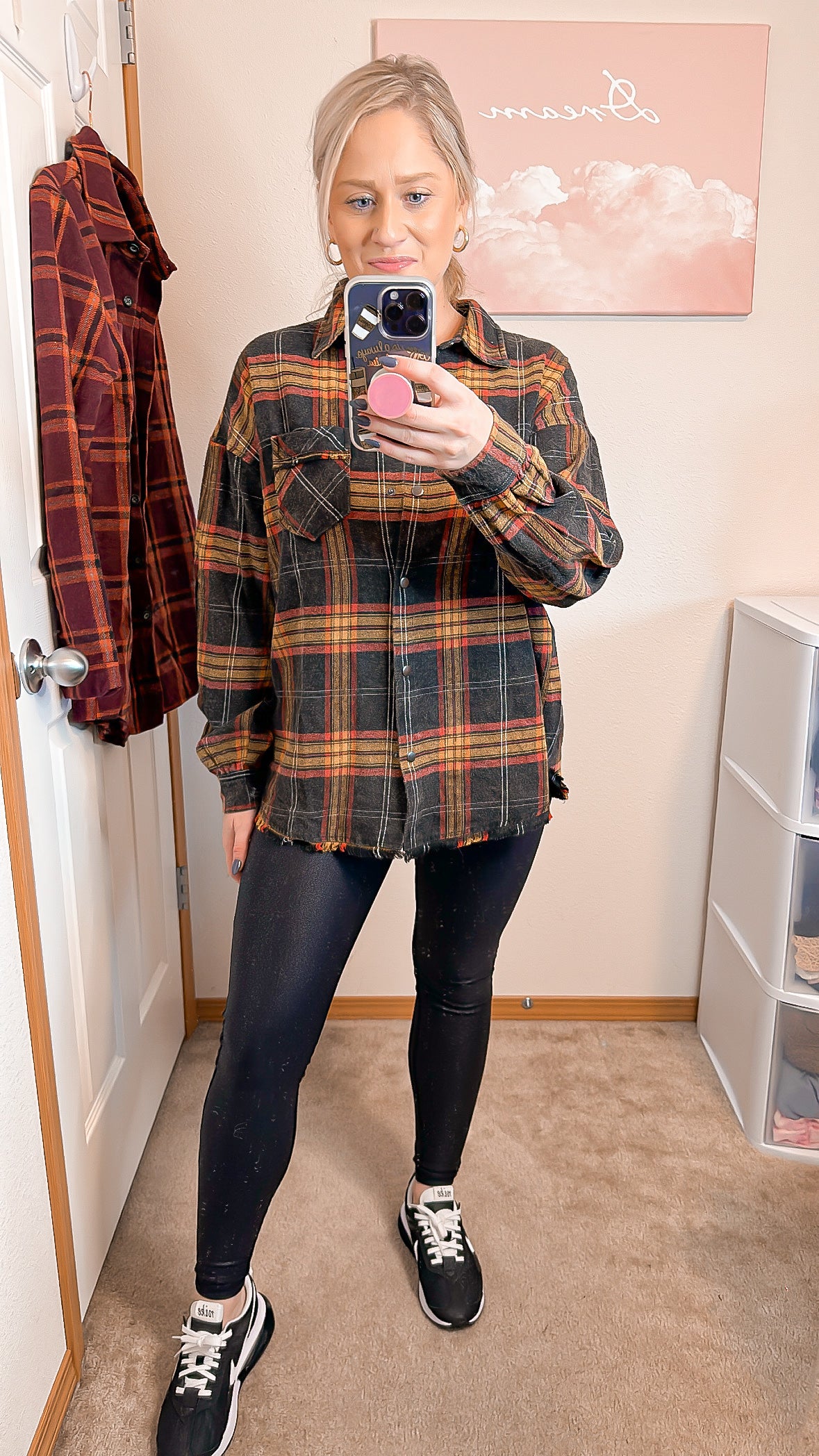 Frayed Plaid Button Down