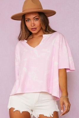 Short Sleeve Pink Shirt