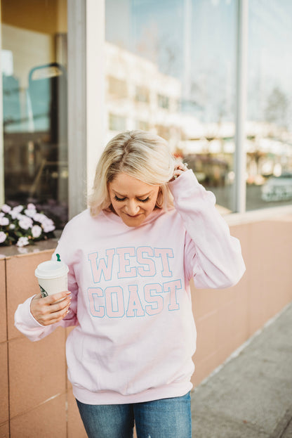West Coast Graphic Pink Sweatshirt